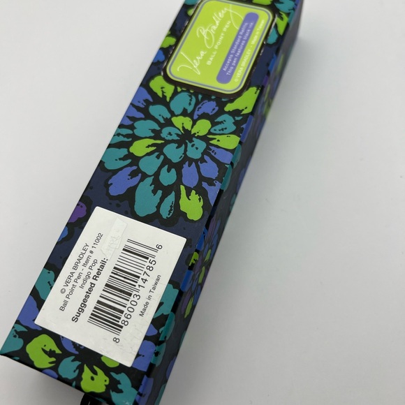 Vera Bradley Indigo Pop Ball Point Pen Refillable Ink New in Box - Picture 4 of 7